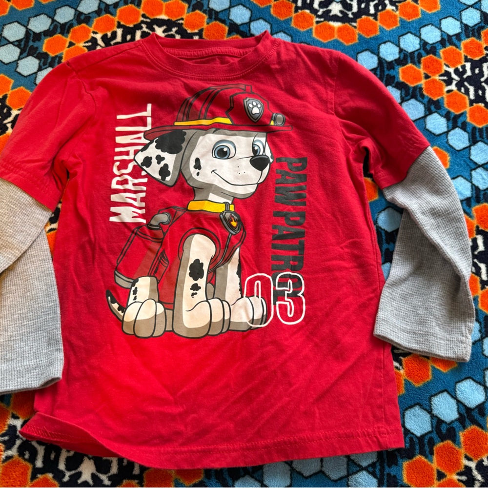 Nickelodeon Paw Patrol Marshall Cotton Long sleeve tee Boys - Picture 1 of 2